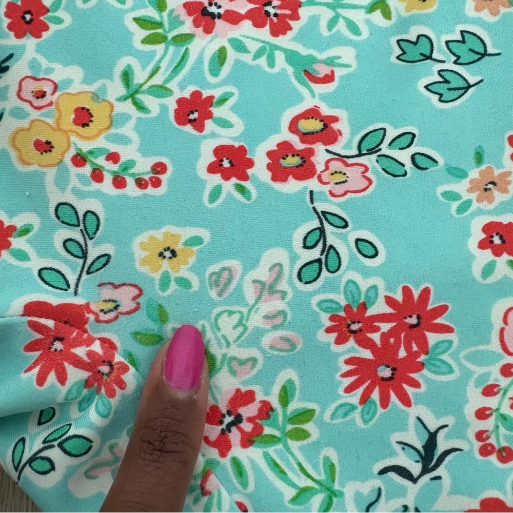 Charm Leaks Baby Swimsuit Romper Zipper 12-18 months Blue Floral Print UPF 50+ - Picture 16 of 16